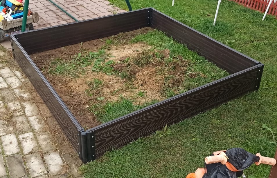 Грядка из ДПК. Высота 22,5 см.